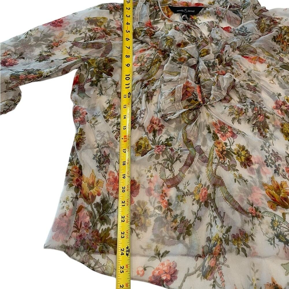 Needle & Thread Floral Print Ruffle Blouse Size:4 - Picture 6 of 12